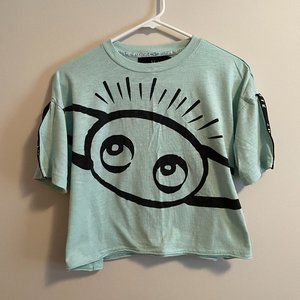 Baby Yoda Crop Top Tee